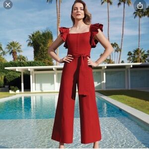 ANTONIO MELANI Red Wide Leg Jumpsuit